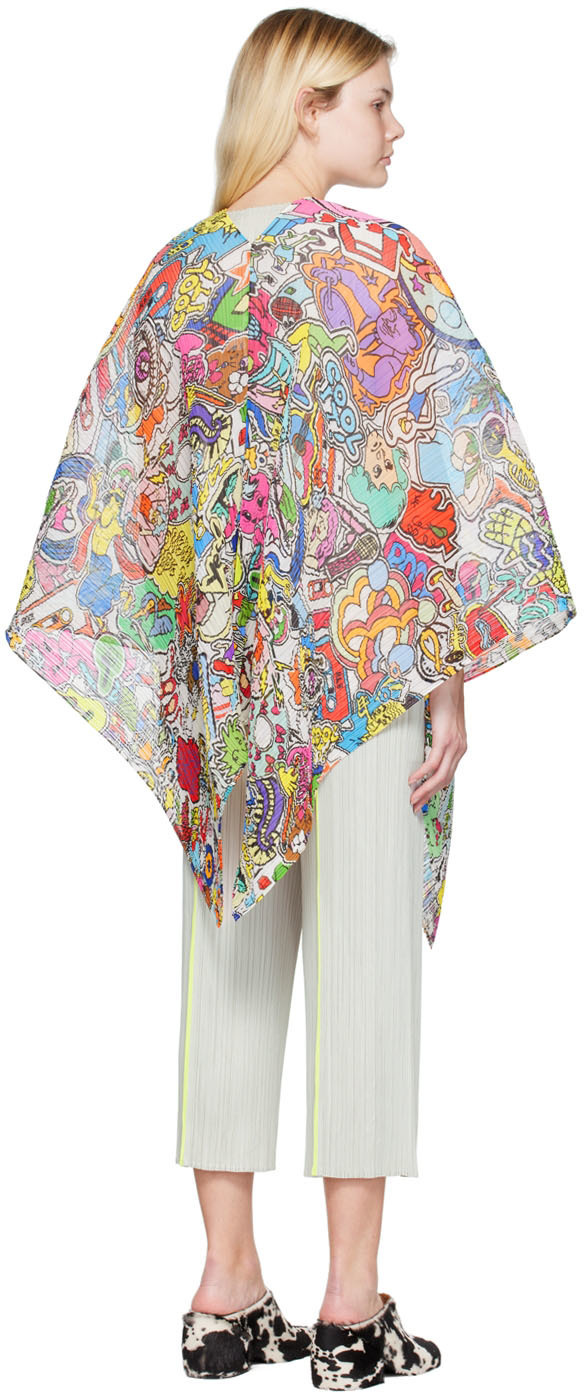 Pleats Please Issey Miyake Multicolor Omnibus Madam Scarf Pleats Please Issey Miyake Multicolor Omnibus Madam Scarf