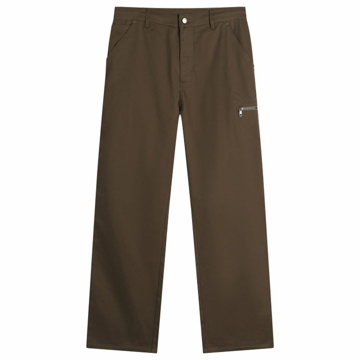 Photo: Moncler Men's Gabardine Cotton Trousers in Green