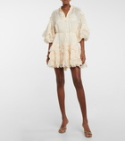 Zimmermann - Pompom broderie anglaise ramie minidress