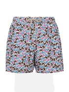 MC2 Saint Barth Man Lightweight Fabric Swim-shorts Lighting Micro Fantasy With Crabs Print