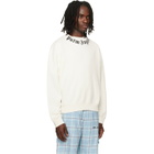 Palm Angels Off-White Neck Logo Sweatshirt