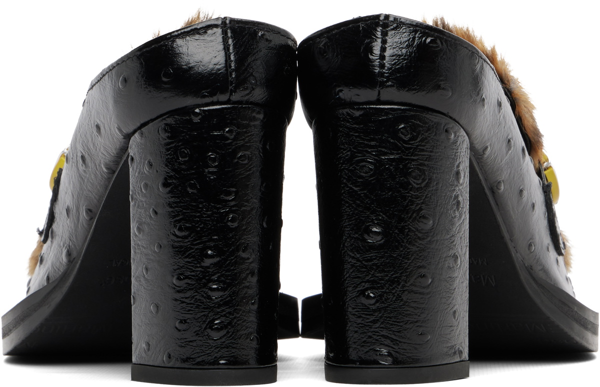 Martine Rose Black Champagne Cap Square Toe Heels