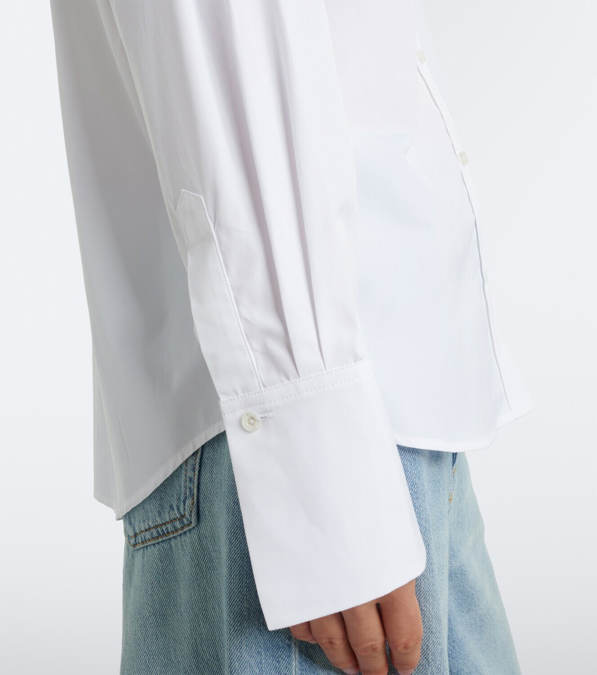 Erdem Embellished cotton poplin shirt