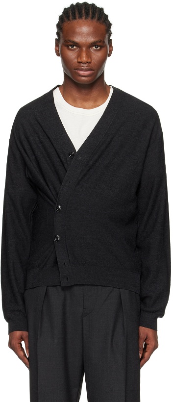 Photo: LEMAIRE Gray Twisted Cardigan