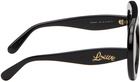 LOEWE Black Round Spoiler Aviator Sunglasses