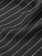 SAINT LAURENT - Pinstriped Silk-Georgette Shirt - Black