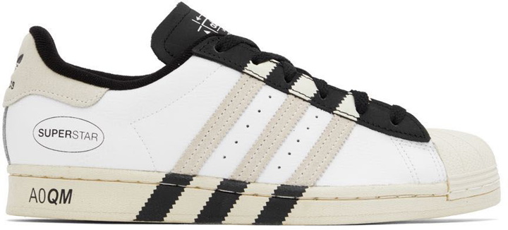 Photo: adidas Originals Off-White & Black Superstar Sneakers