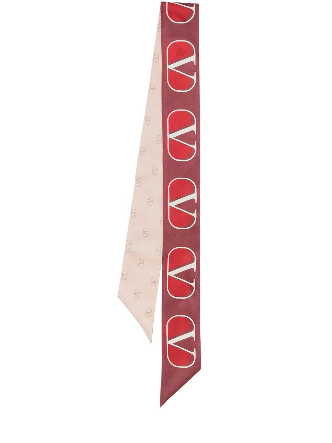 【関税&送料込】Valentino Garavani Printed Silk Foulard VALENTINO GARAVANI Fringed printed silk-twill scarf | NET-A