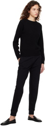 Sunspel Black Crewneck Sweater