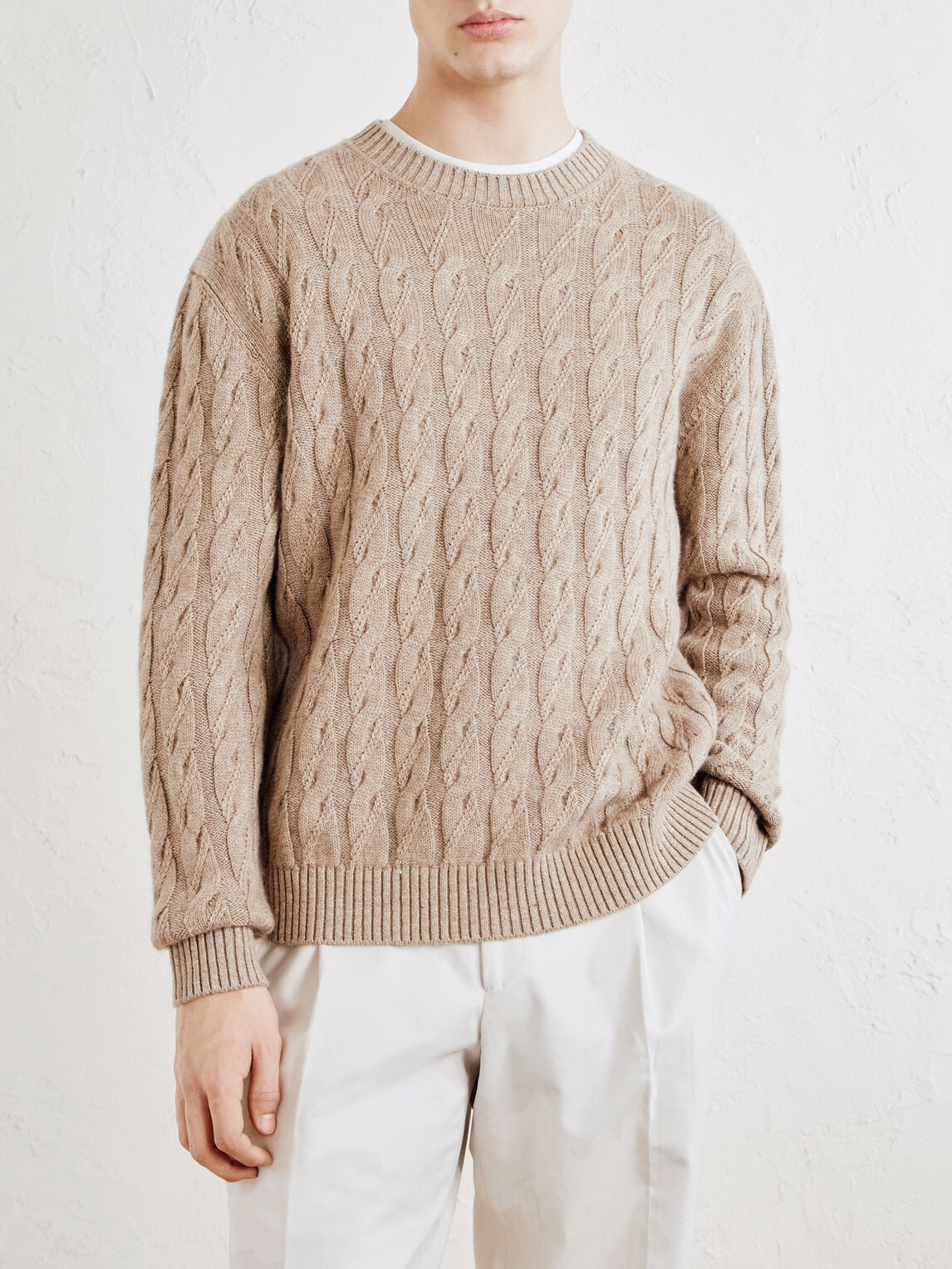 Zegna - Cable-Knit Linen, Cashmere and Silk-Blend Sweater - Neutrals