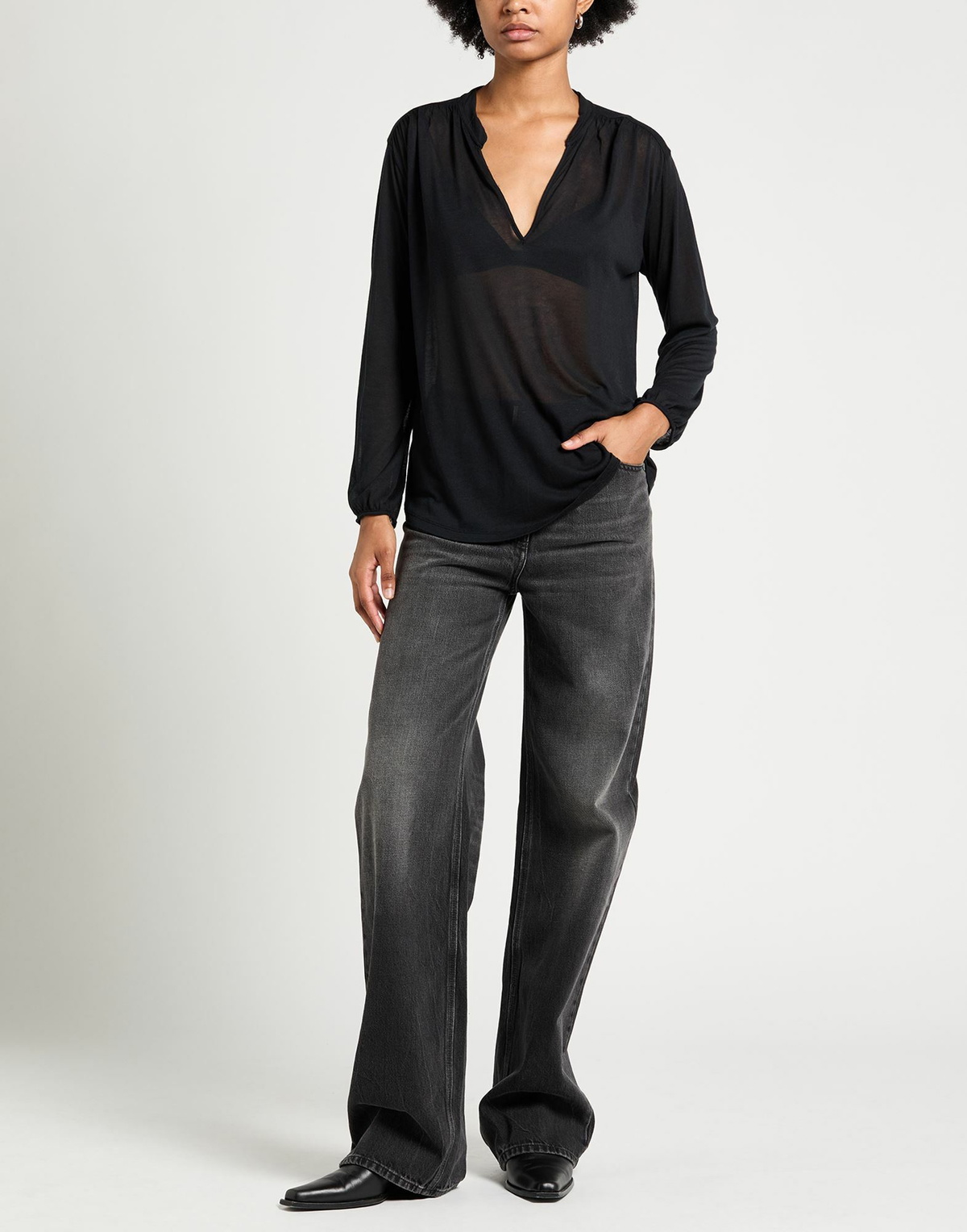 Majestic Filatures Womens T-shirt in Black