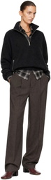 ssstein Black Fleece Pullover Sweater