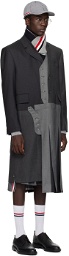 Thom Browne Gray Paneled Coat