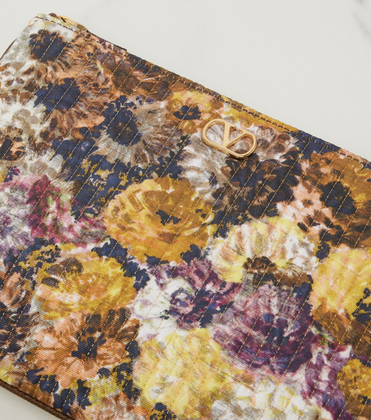 Valentino Garavani VLogo Small floral jacquard pouch