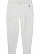Kingsman - Slim-Fit Tapered Logo-Embroidered Cotton-Jersey Sweatpants - Neutrals