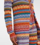 Etro Crochet striped cotton cardigan