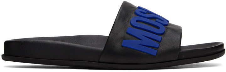 Photo: Moschino Black Logo Slides