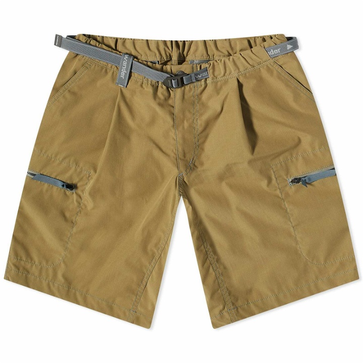 Photo: And Wander Men's Kevlar Shorts in Beige