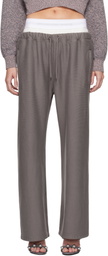 alexanderwang.t Gray Wide Leg Pre-Styled Logo Brief Sweatpants