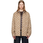 Casablanca Beige Monogram Wool Overshirt