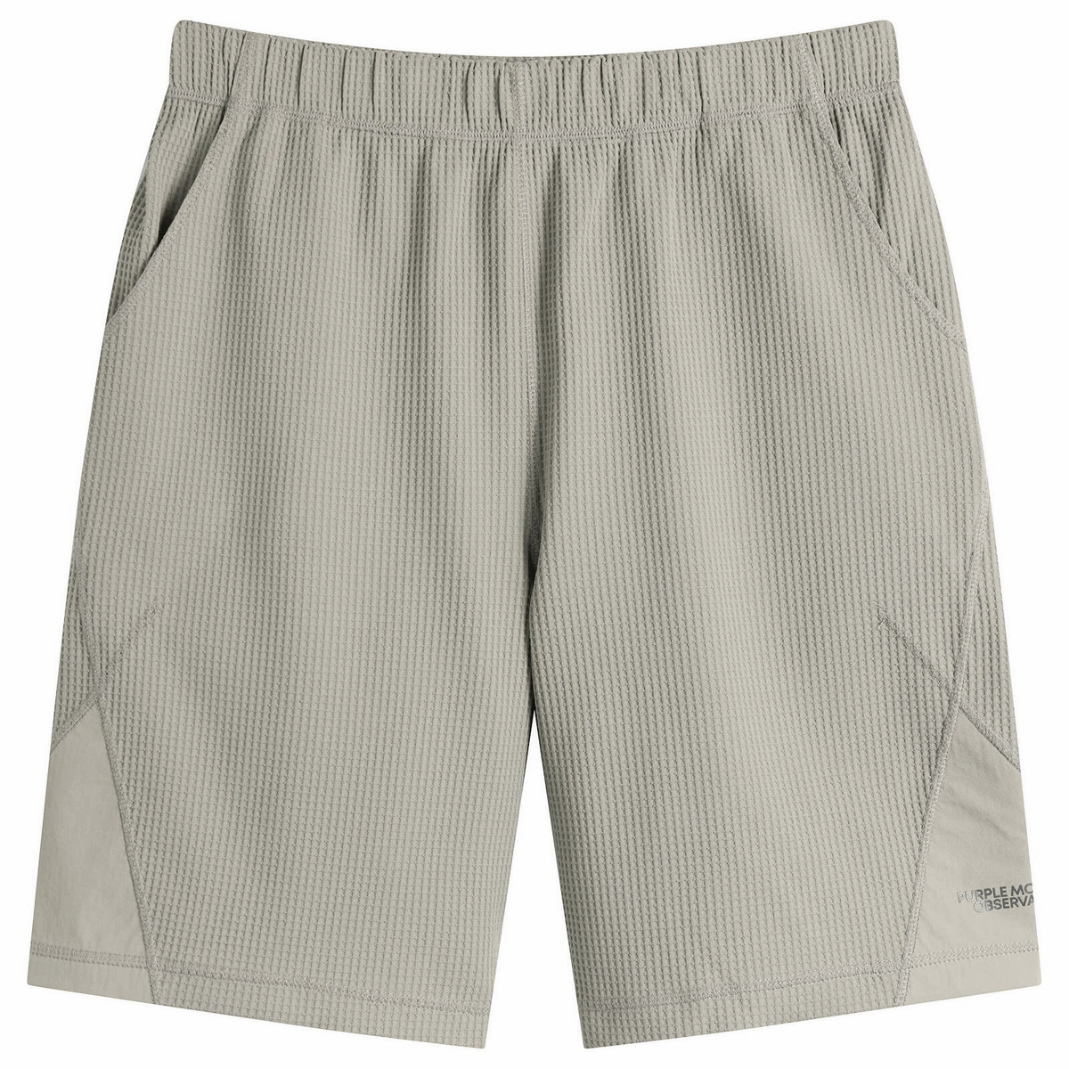 Purple Mountain Observatory Men's Waffle Shorts in Concrete