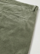 Aspesi - Straight-Leg Garment-Dyed Cotton-Corduroy Trousers - Green