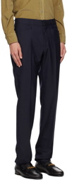 TOM FORD Navy Creased Trousers