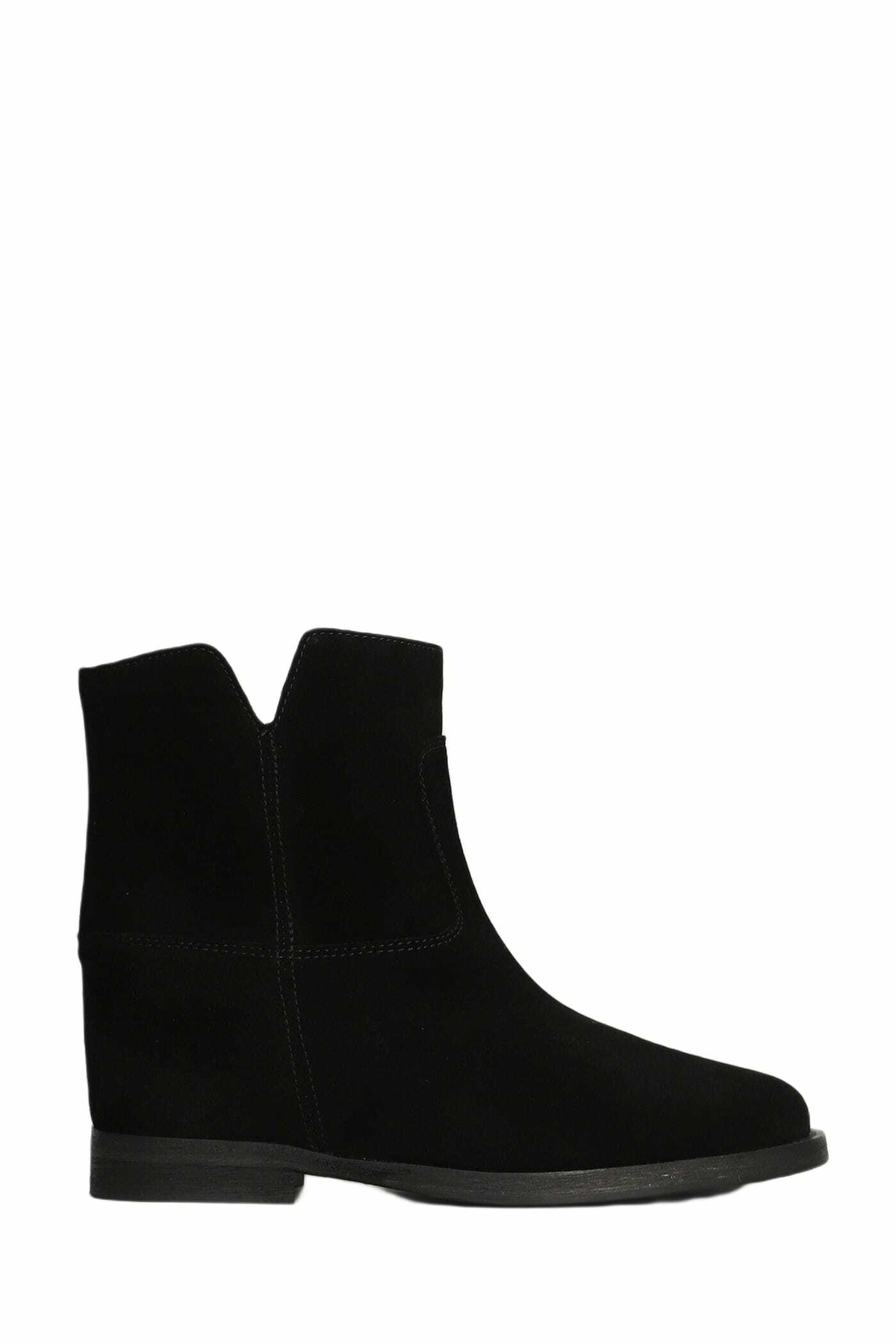 Via Roma 15 Ankle Boots Inside Wedge In Black Suede