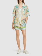 CASABLANCA Printed Linen Shorts