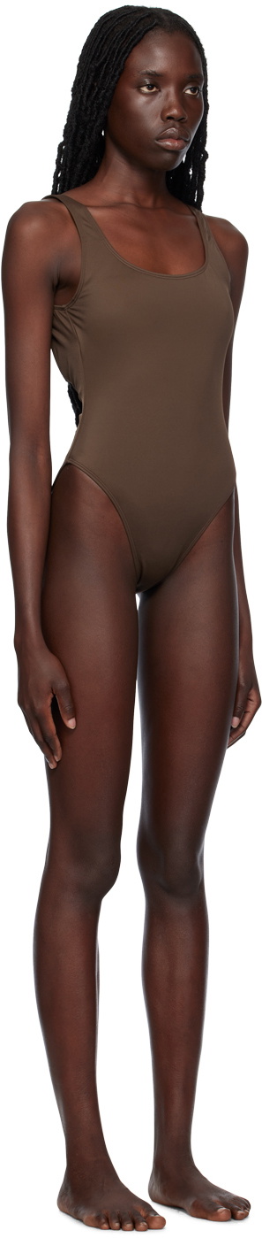 Saturdays NYC Brown Madeline One-Piece Swimsuit