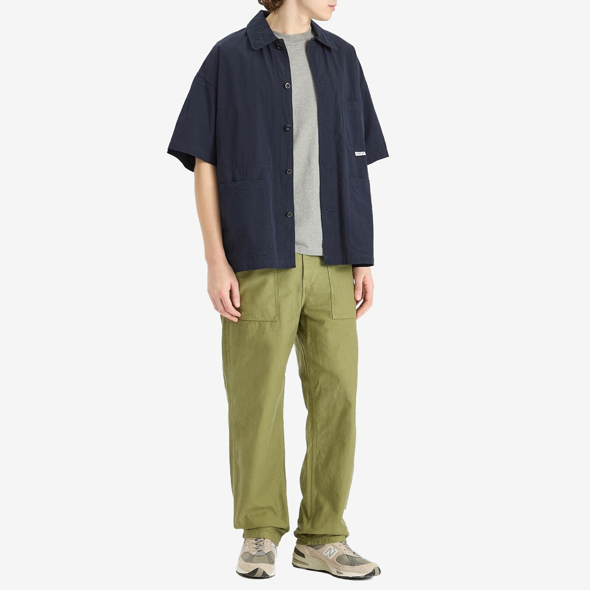 Danton Men's Coverall Short Sleeve Shirt in Navy Danton
