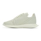 Rick Owens White Oblique Sneakers