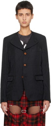 Black Comme des Garçons Black Deconstructed Blazer
