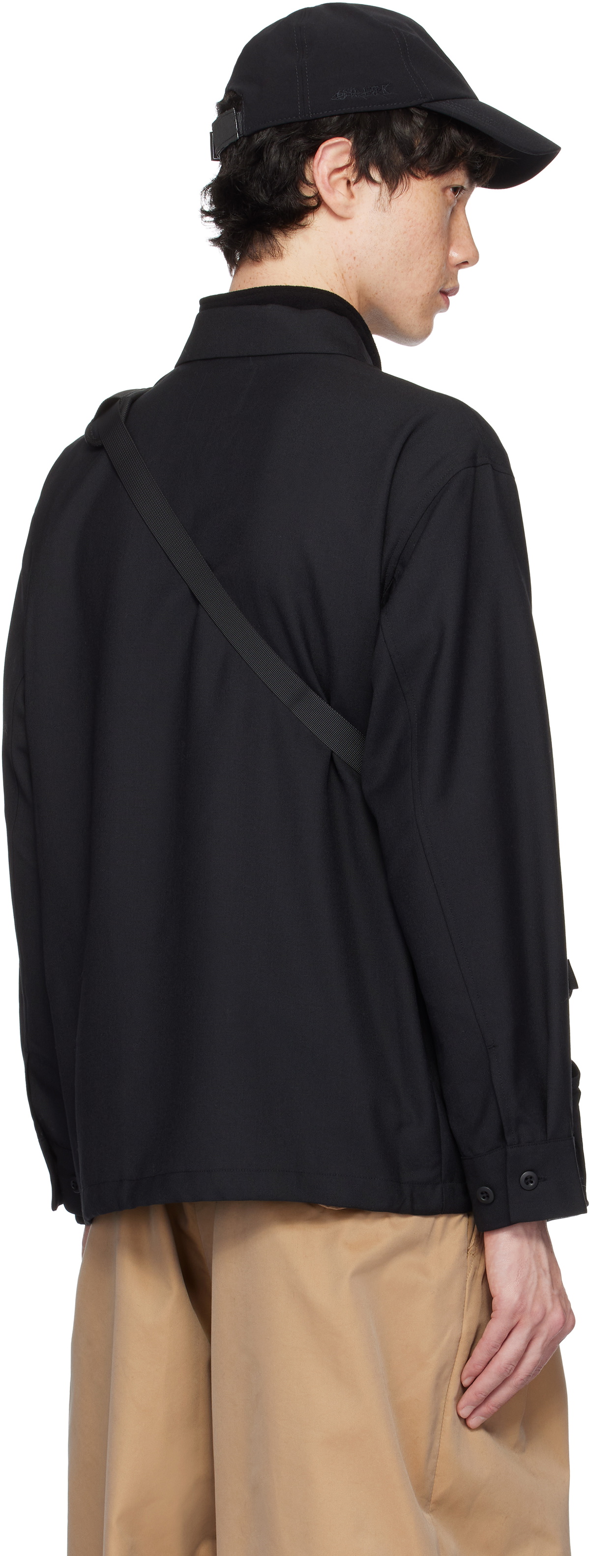 Snow Peak Black Hybrid Wool Shirt Snow Peak