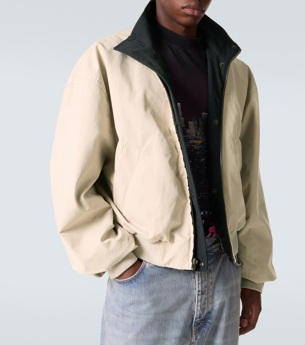 Balenciaga Reversible cotton-blend blouson jacket Balenciaga
