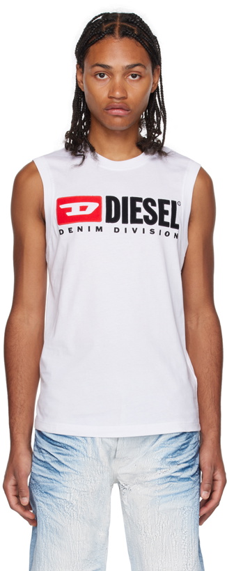 Photo: Diesel White T-Isco-Div Tank Top