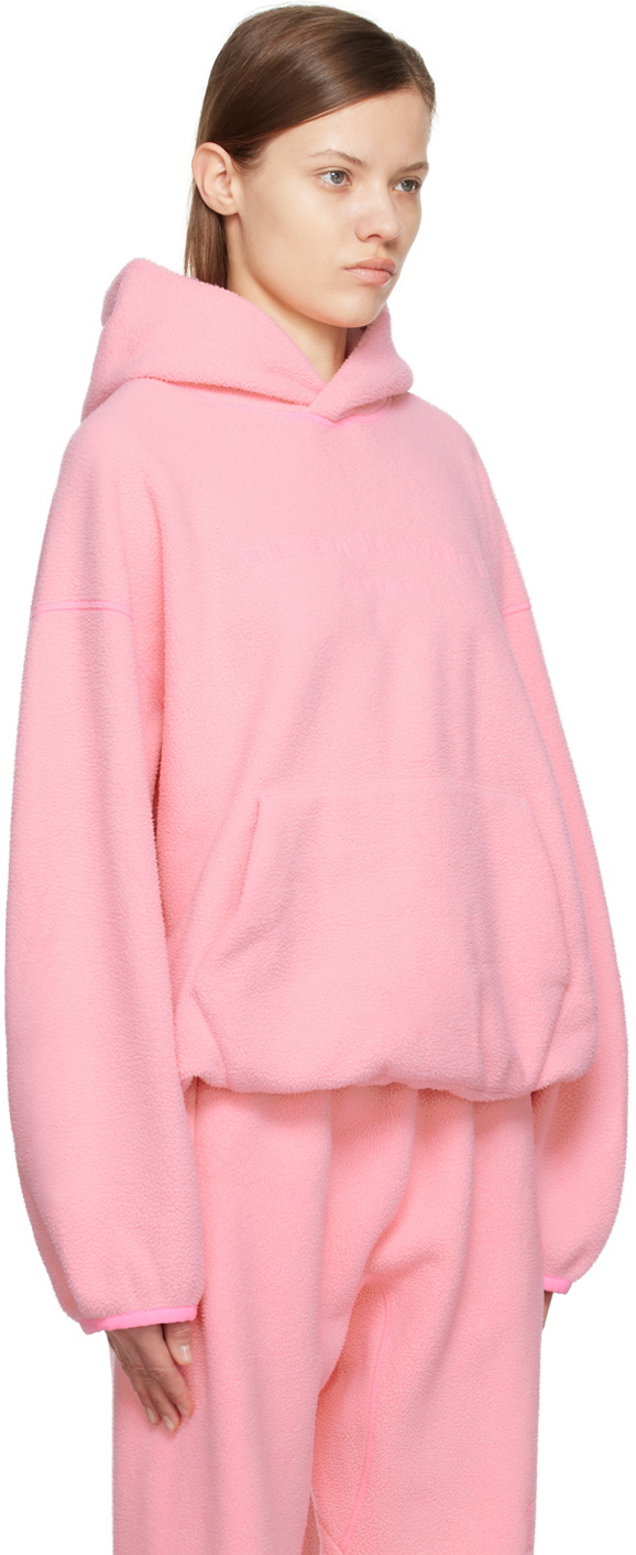 Alexander Wang Pink Embossed Hoodie