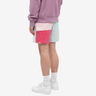 The Future Is On Mars Men's Alien Retrograde Corduroy Patchwork Sh in Light Green/Pink