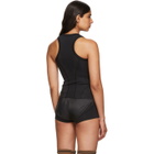 Fendi Black Neoprene Logo Tank Top