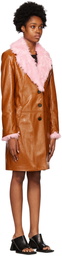 MSGM Brown Cappotto Coat