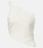Posse Darya embroidered linen and cotton top