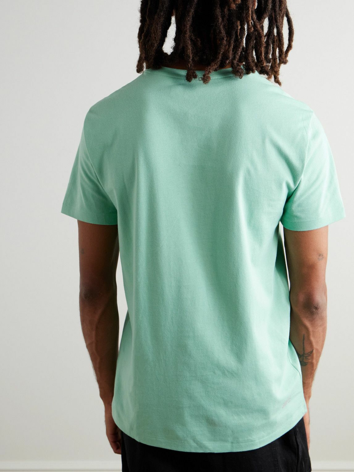 【送料&関税込】Polo Ralph Lauren Green Cotton T-shirt Polo Ralph Lauren - Logo-Embroidered Cotton-Jersey T-Shirt