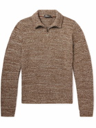 Loro Piana - Fancy Cashmere Half-Zip Sweater - Brown