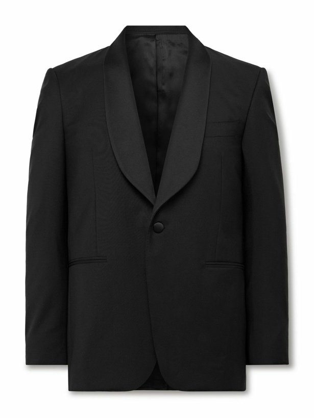 Photo: Canali - Satin-Trimmed Wool and Mohair-Blend Tuxedo Jacket - Black
