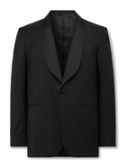 Canali - Satin-Trimmed Wool and Mohair-Blend Tuxedo Jacket - Black