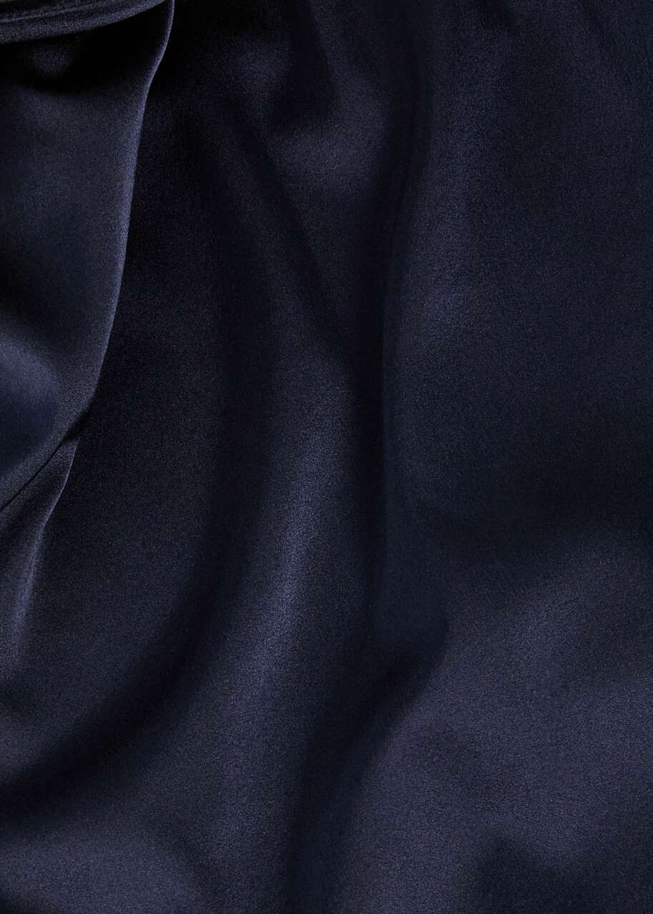 Forte_forte Pleated Stretch-silk Trousers Dark Blue
