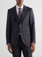 Mr P. - Checked Wool Suit Jacket - Gray