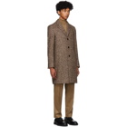 Boss Brown Herringbone Nye Coat