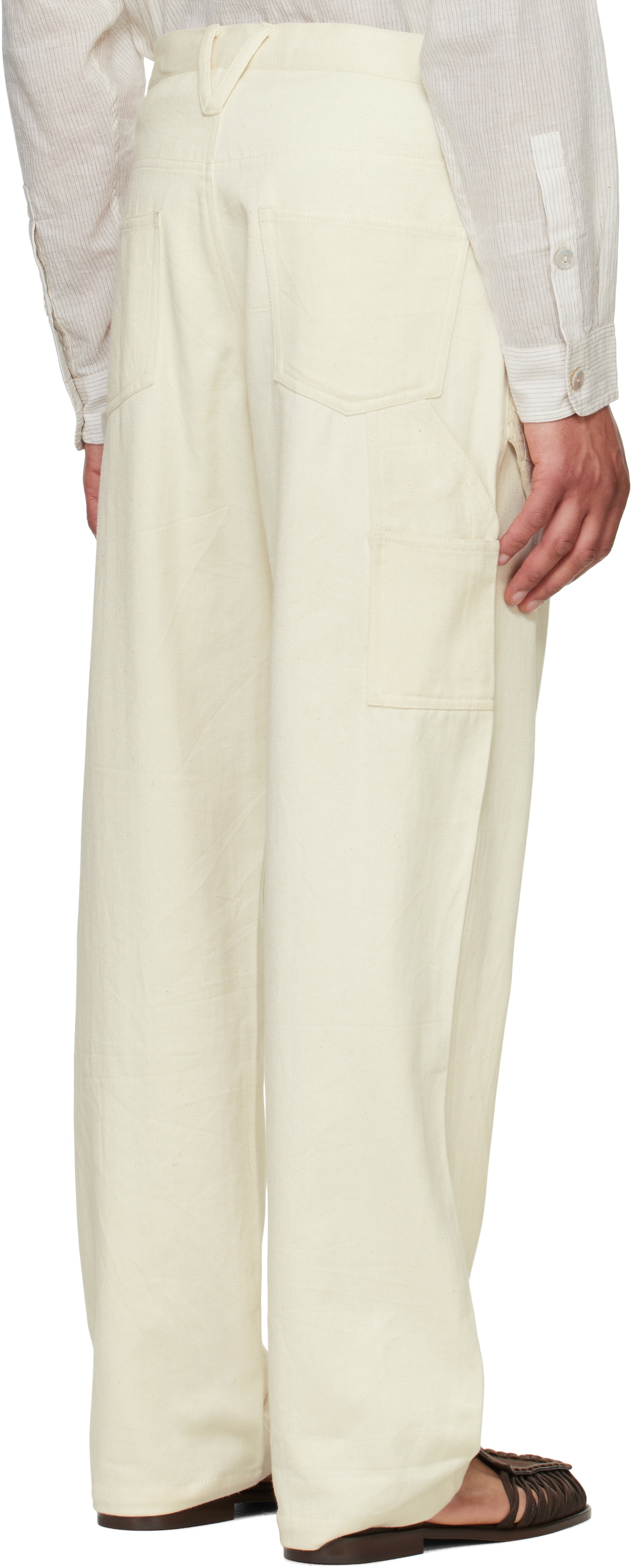 Kartik Research Beige 3D Pocket Jeans