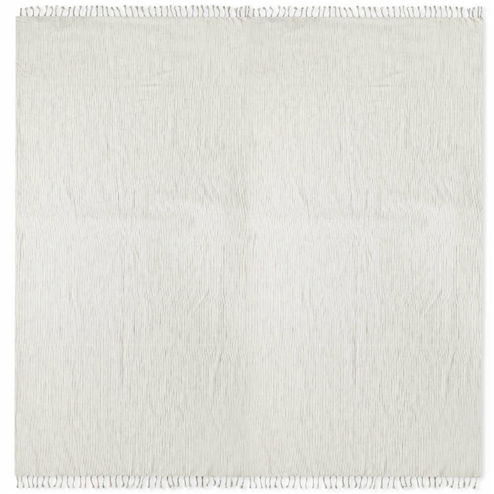 Photo: OYOY Gobi Stripe Bed Cover in White/Anthracite